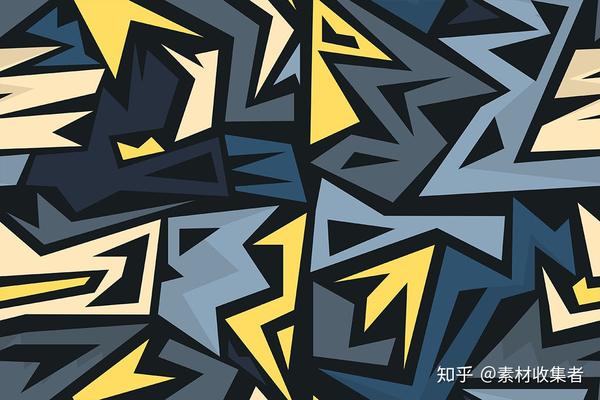 创意涂鸦迷宫无缝图案纹理抽象背景graffiti maze seamless patterns