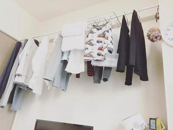 没有阳台,怎么晾衣服?