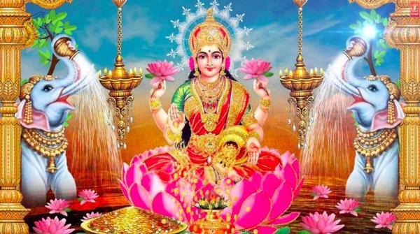 毗湿奴的妻子吉祥天女象征着财富和繁荣,印度教徒最重要的节日排灯节