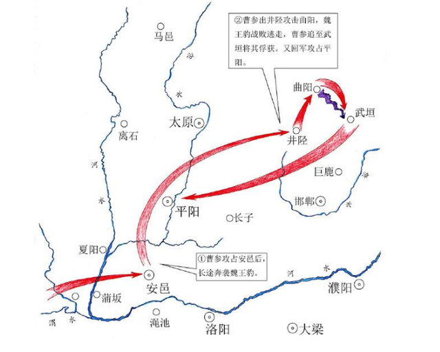 韩信破魏赢在军事更赢在战略汉对西楚的战略合围开始啦