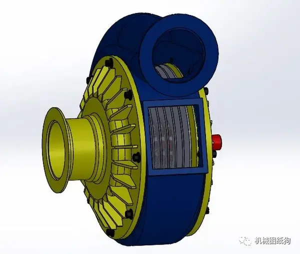 【泵缸阀杆】turbo-pump涡轮泵模型3d图纸 step格式