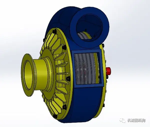 泵缸阀杆turbopump涡轮泵模型3d图纸step格式