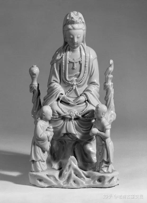 波士顿美术馆藏明代德化白瓷何朝宗款观音像 规格:36cm