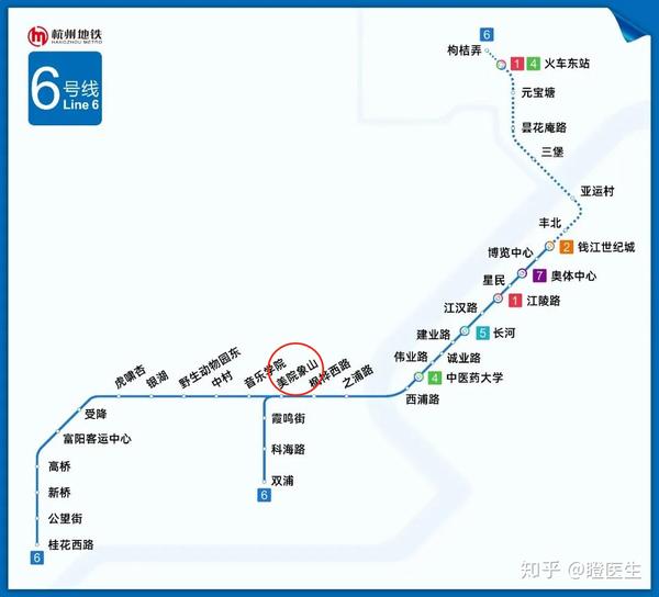 地铁6号线开通,美院象山站a出口就是浙江省眼科医院之