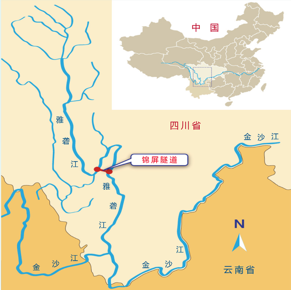 锦屏隧道地理位置图