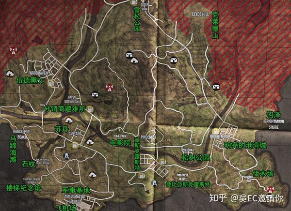 对比一下miscreated(误造)与scum(人渣)两者的地图