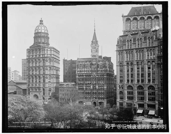 1900年的纽约时报大厦(最右)图片来源:library of congress