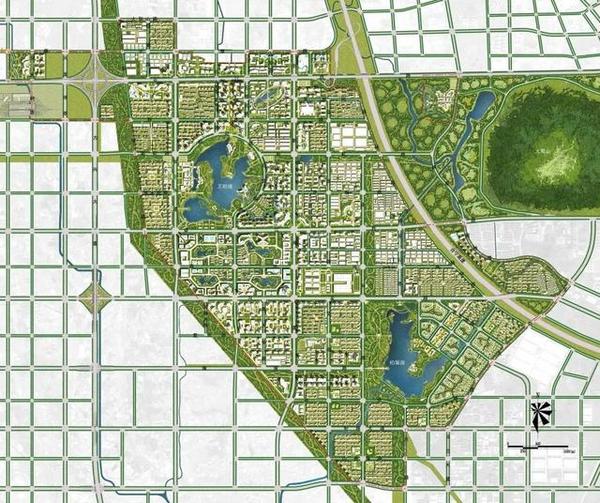 合肥高新区-山两湖城市设计总平面图