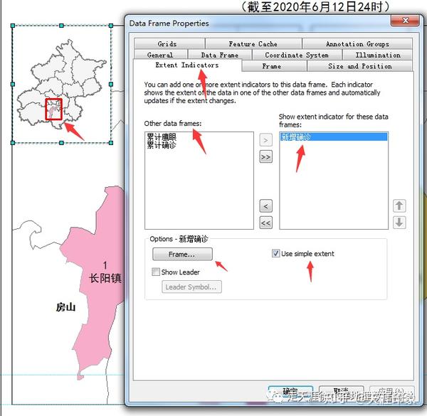 地图制图之arcgis制图技巧鹰眼图数据框联动统一符号化效果