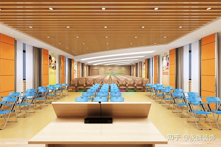 郑州学校报告厅装修多功能报告厅设计