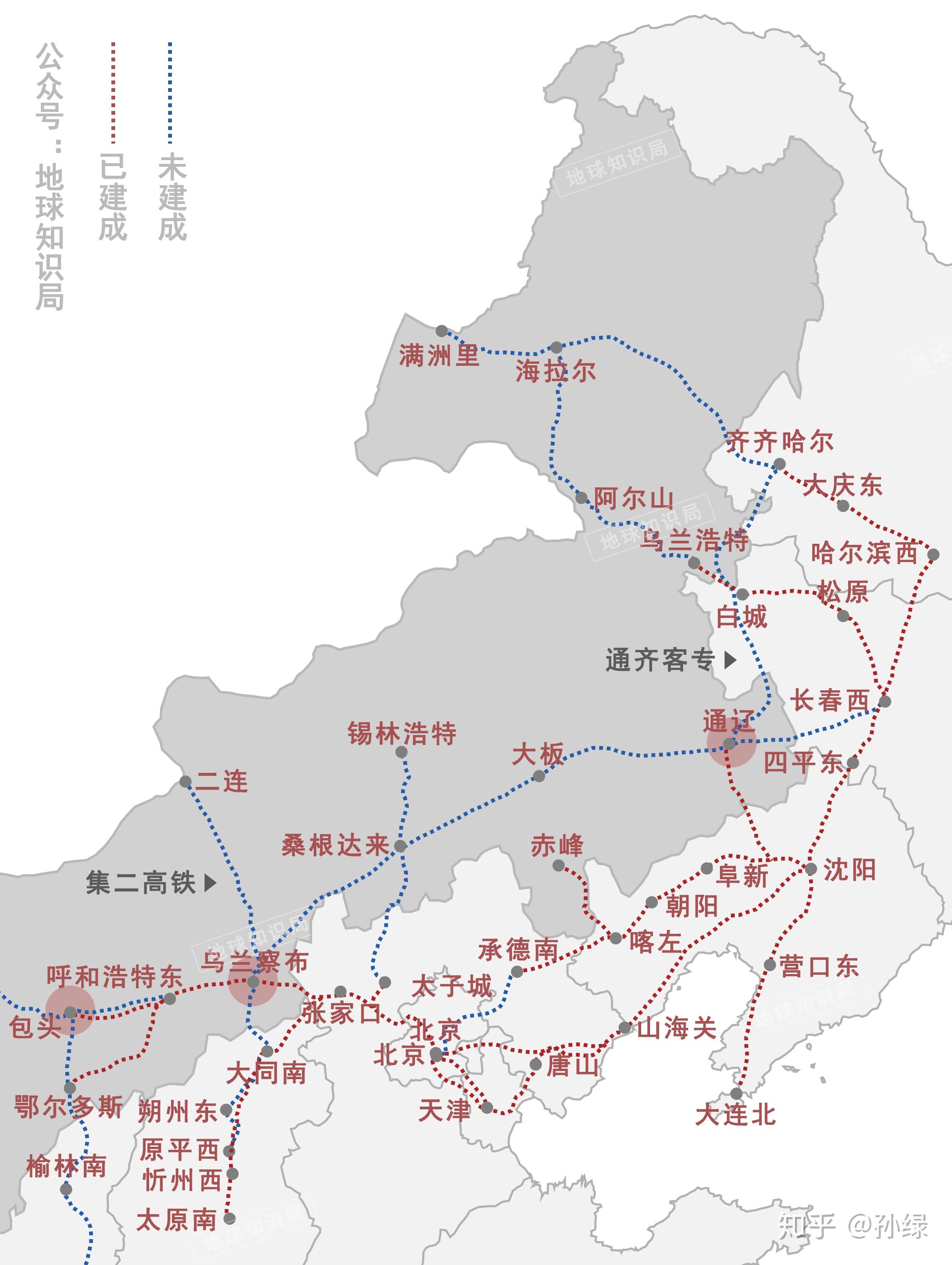 作为呼南辅助通道的呼朔高铁以及呼包鄂城市群客运通道的呼鄂城际将