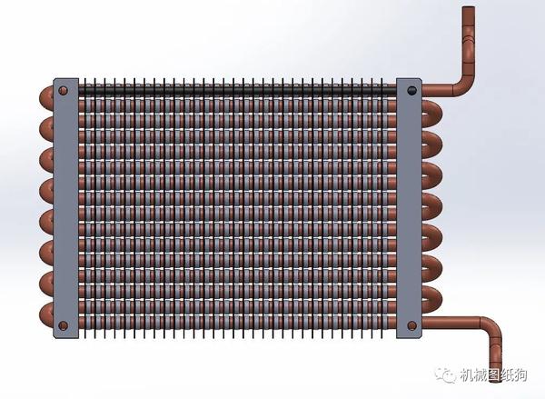 工程机械platefin板翅式换热器3d数模图纸step格式