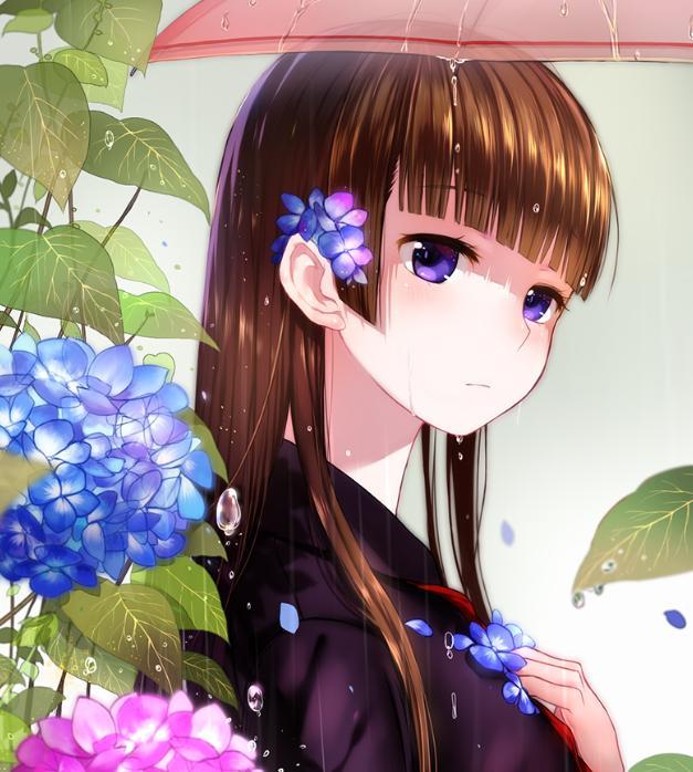 二次元动漫美图:一双眼睛如星辰如明月,个性十足的小姑娘!