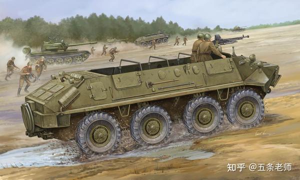 btr-60p型装甲车,即btr-60系列装甲车的早期型号(敞篷式)