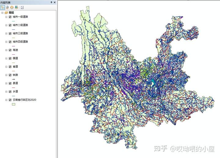 20202022年最全云南省矢量数据路网含城市道路铁路包括地铁轻轨高速