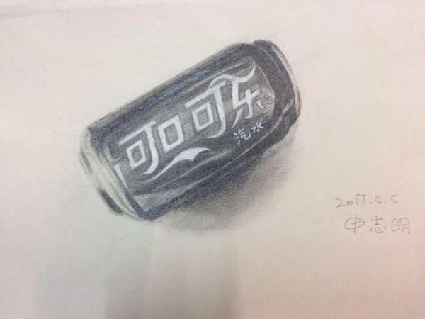 素描可乐瓶步骤稿内附网络学员临摹作业