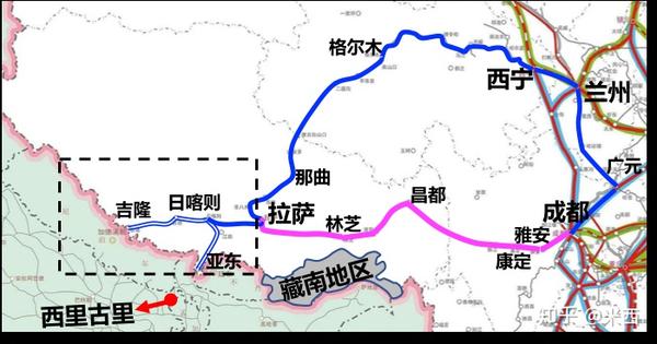 加上2014年已通车的拉萨-日喀则段,配合川藏铁路,成都到亚东用时约18