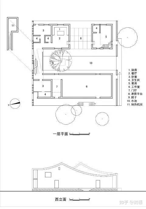 建筑快题案例学习4睡着了的房子三合宅