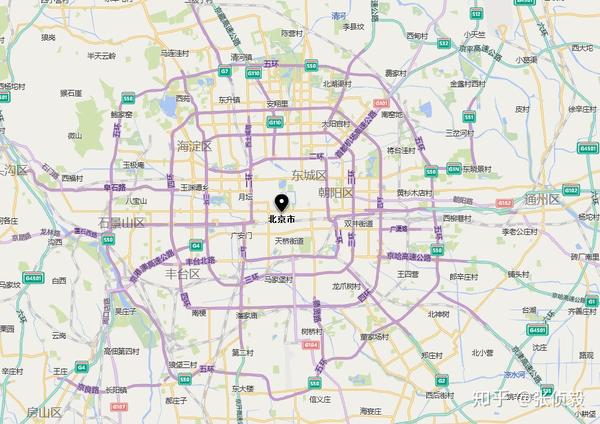 我们的首都就是采用的这一城市建设思路,如下图所示的北京地图