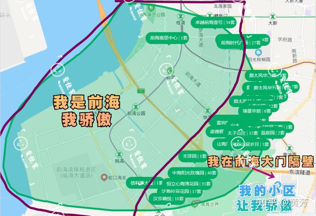 但是紧邻前海自贸区的前海南这些板块,楼市表现都是自靓的那只仔,像鼎