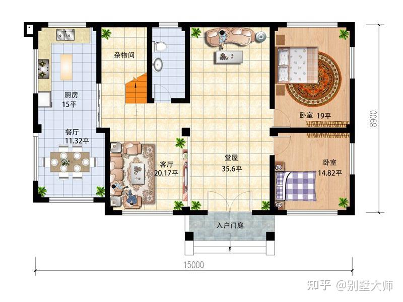 开间15米进深9米别墅