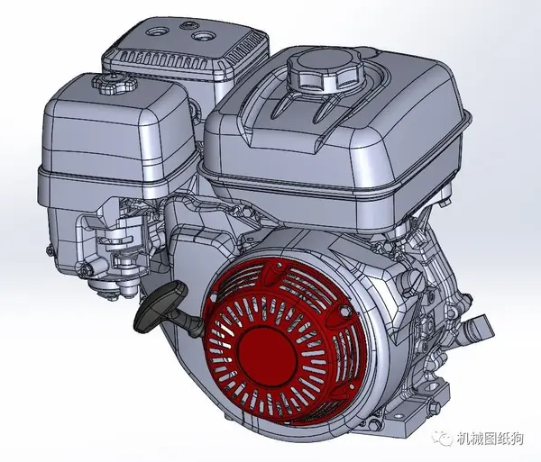 发动机电机本田gx270发动机模型3d图纸solidworks设计