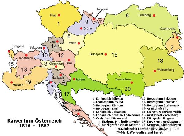 奥地利帝国的行政区划