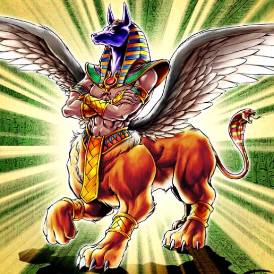 卡图很明显是埃及神话风格,是半人半狮身鹰翅胡狼头眼镜蛇尾的埃及神