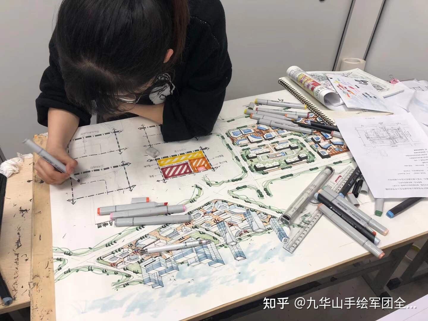 九华山手绘军团快题干货划重点城乡规划考研快题中心区怎么画不出错