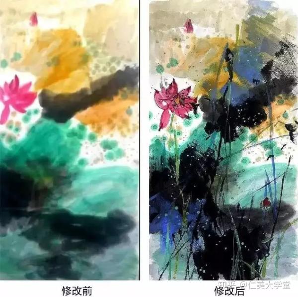 刘桂云作品修改前后对比