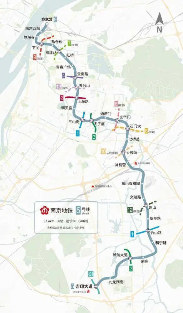 南京市地铁线路图2021,南京市地铁规划图 2021 年南京9条地铁在建,其中4条会延迟通车,另有6条线路力争今年开建
