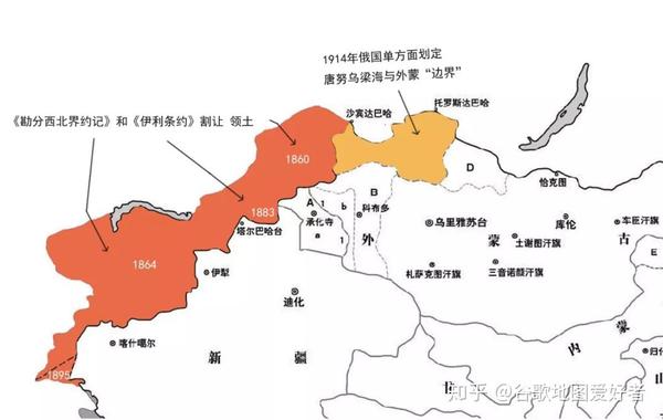 1864年,沙俄政府乘中国太平天国内乱方息,以武力相威胁,逼迫腐败的