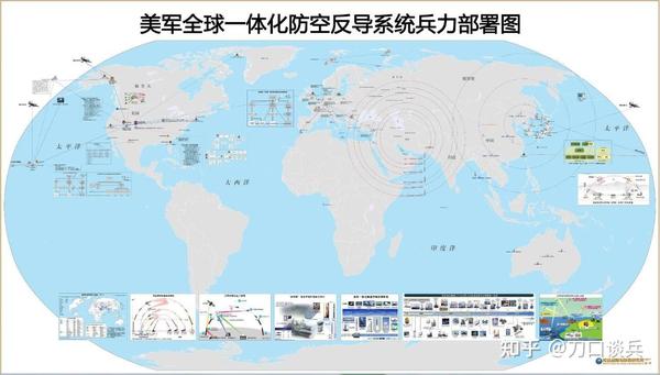 图为美国在全球的防空反导兵力部署,美国在全球部署基地,但是代价很高