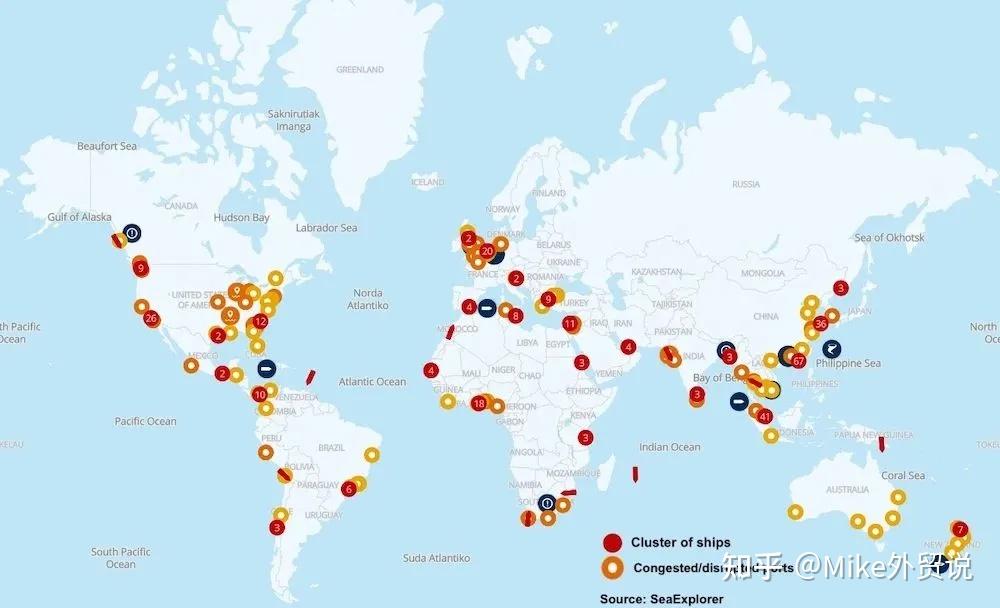 集体跪了全球116个港口爆堵328艘船舶受影响运费率疯涨或持续至明年