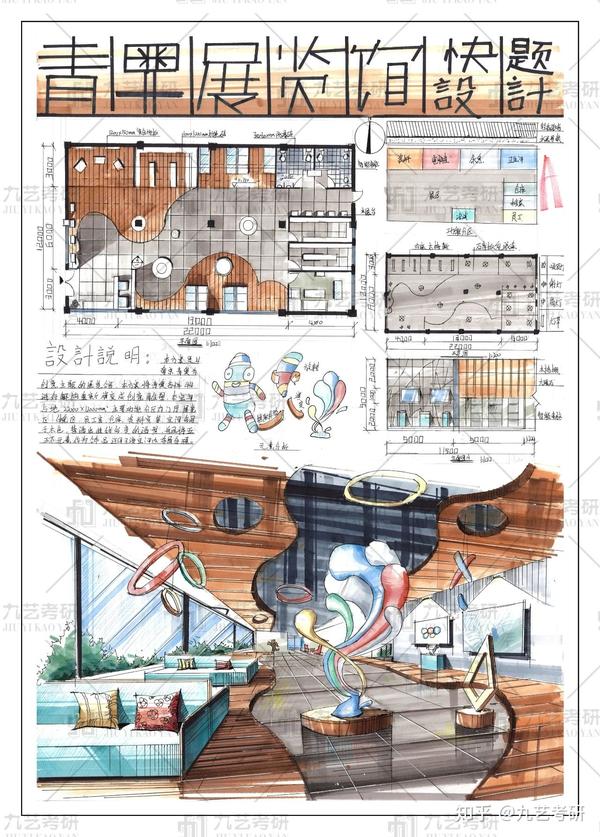 环艺室内快题展示空间展馆展厅博物馆图书馆等专题作品集锦