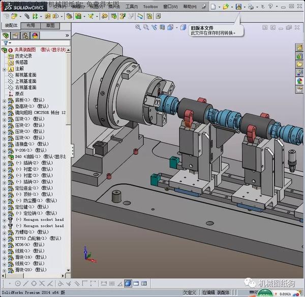 【工程机械】凸轮轴夹具装配图3d模型solidworks设计