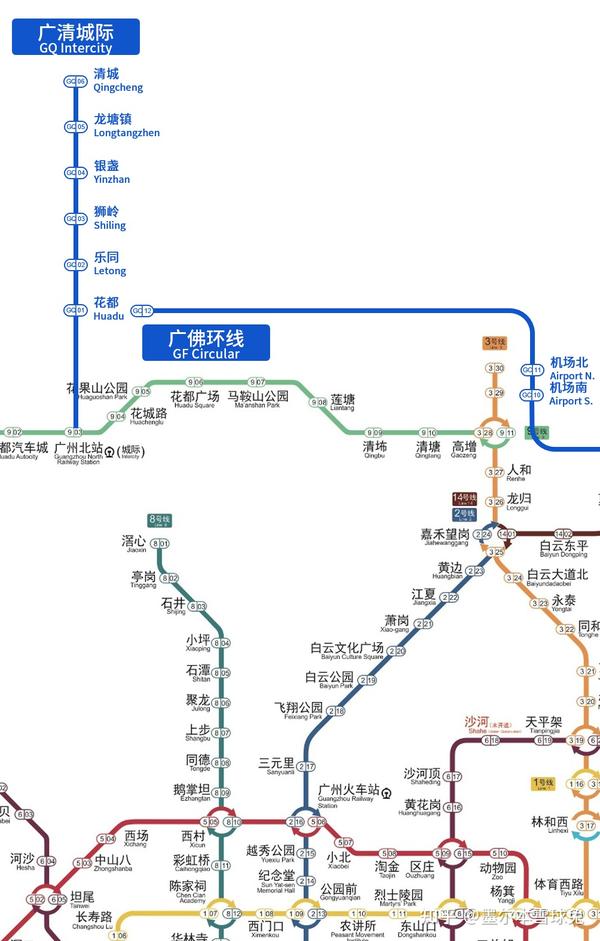 因为现有和未来的广州地铁 18/22 号线,佛山 f2 和广佛环线的换乘都