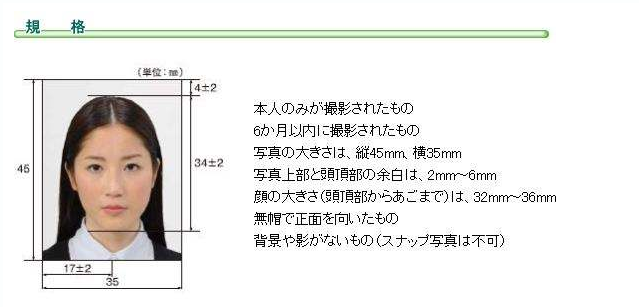 申请日本留学证件照的要求