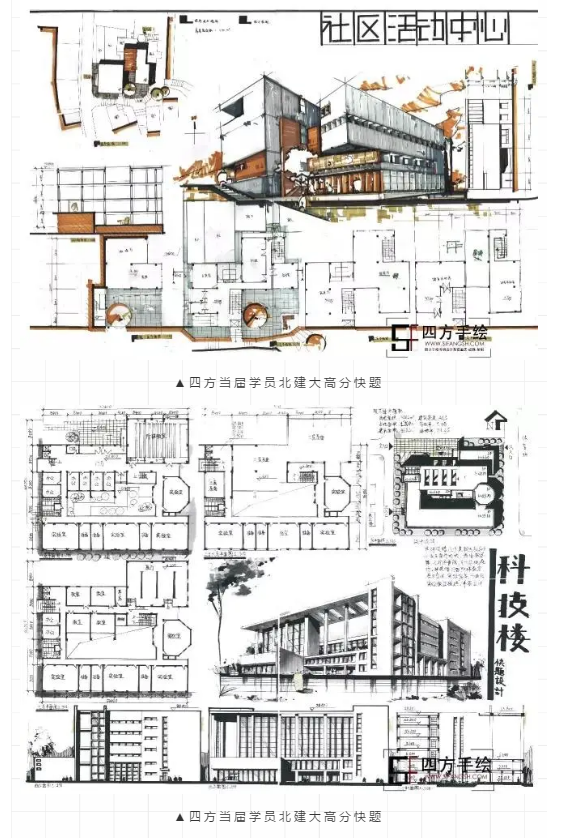 建筑大学近九年快题真题: 2013年  某学校体育运动中心建筑方案设计