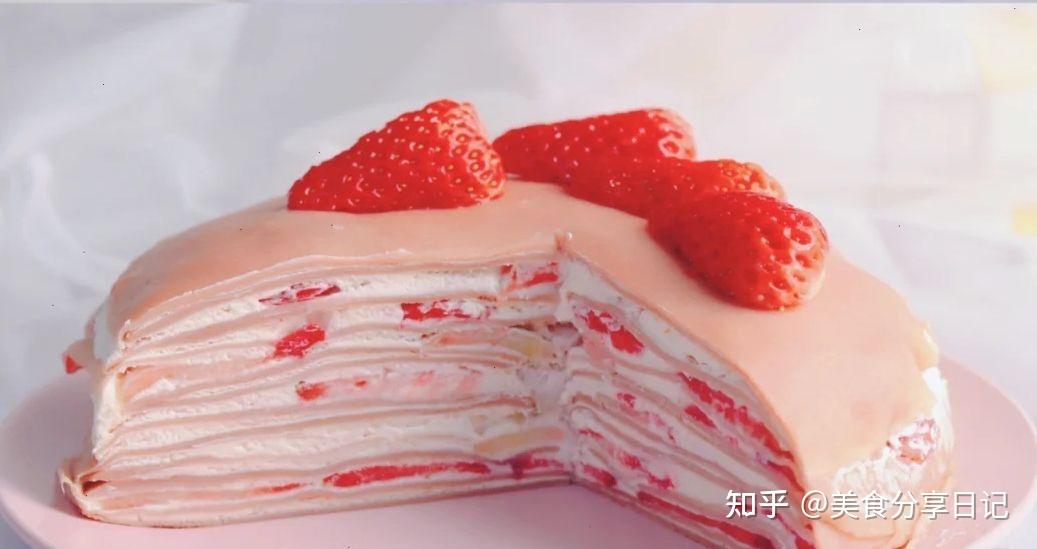 自制高颜值草莓千层蛋糕做法超简单