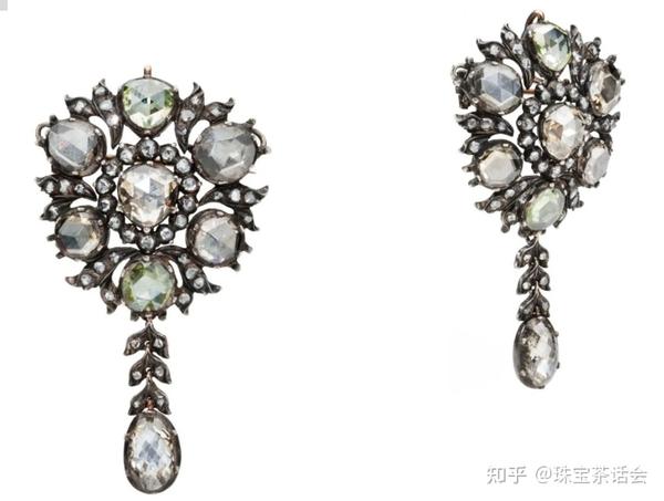 dutch rose钻石胸针,采用玫瑰式切割,18世纪