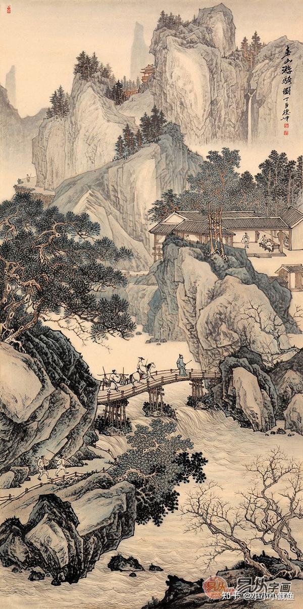 几款大师手绘玄关仿古山水画 你觉得怎么样