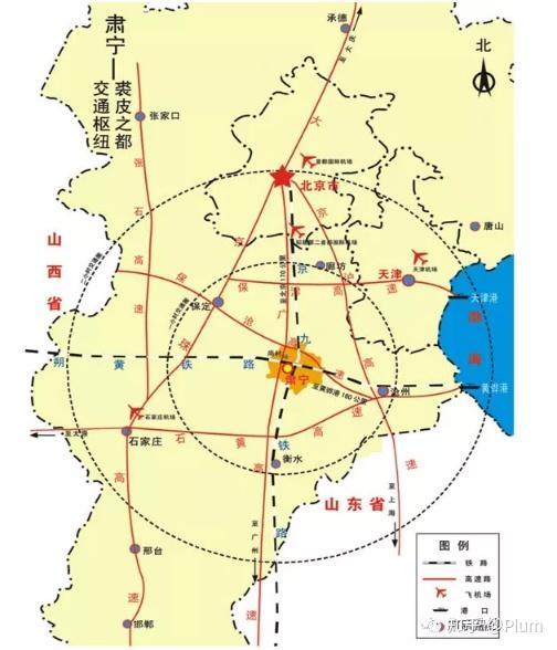 京九,朔黄两条铁路,大广,保沧两条高速分别在肃宁交叉过境
