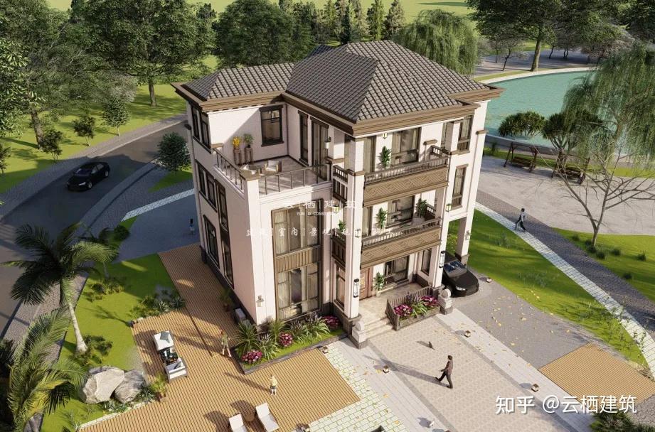 云栖建筑丨13×8m的新中式别墅,邻居看了都羡慕哭了!