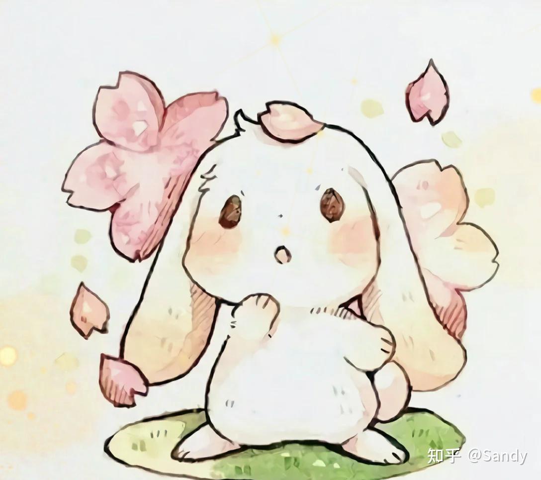手绘超可爱的小兔子