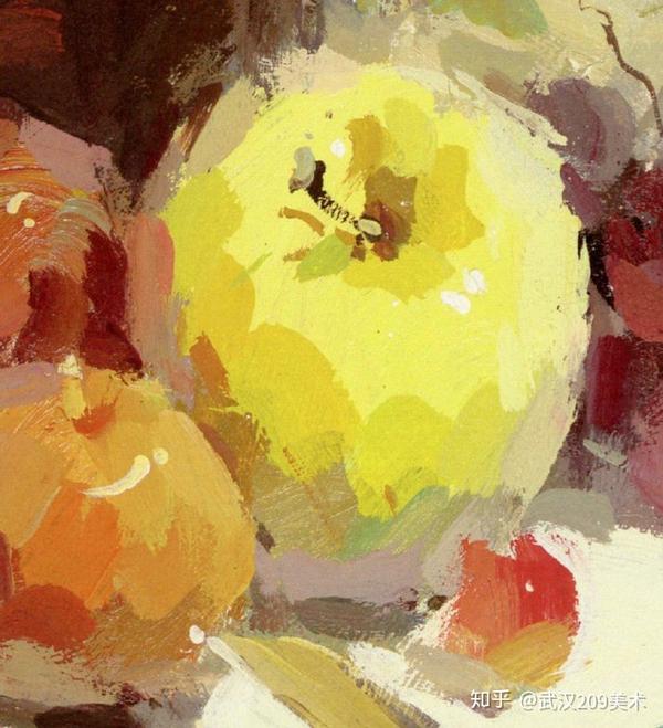 武汉209画室:色彩苹果画法