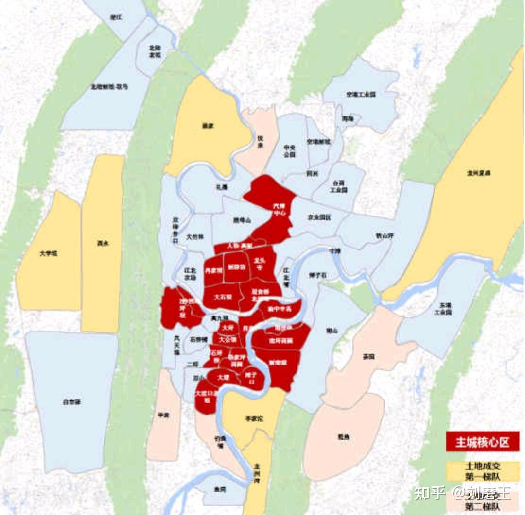 狭义概念上来讲,我们所说的重庆只是指重庆主城九区,因为相对发展