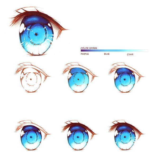 推荐一个眼睛的学习课程:动漫人物绘画入门教程之眼睛的正面画法 动漫