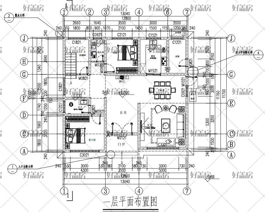 8x11米农村自建房图纸,农村8米x10米建房设计 8x11.76米,占地149平方,小面积,非常适合乡村自建!