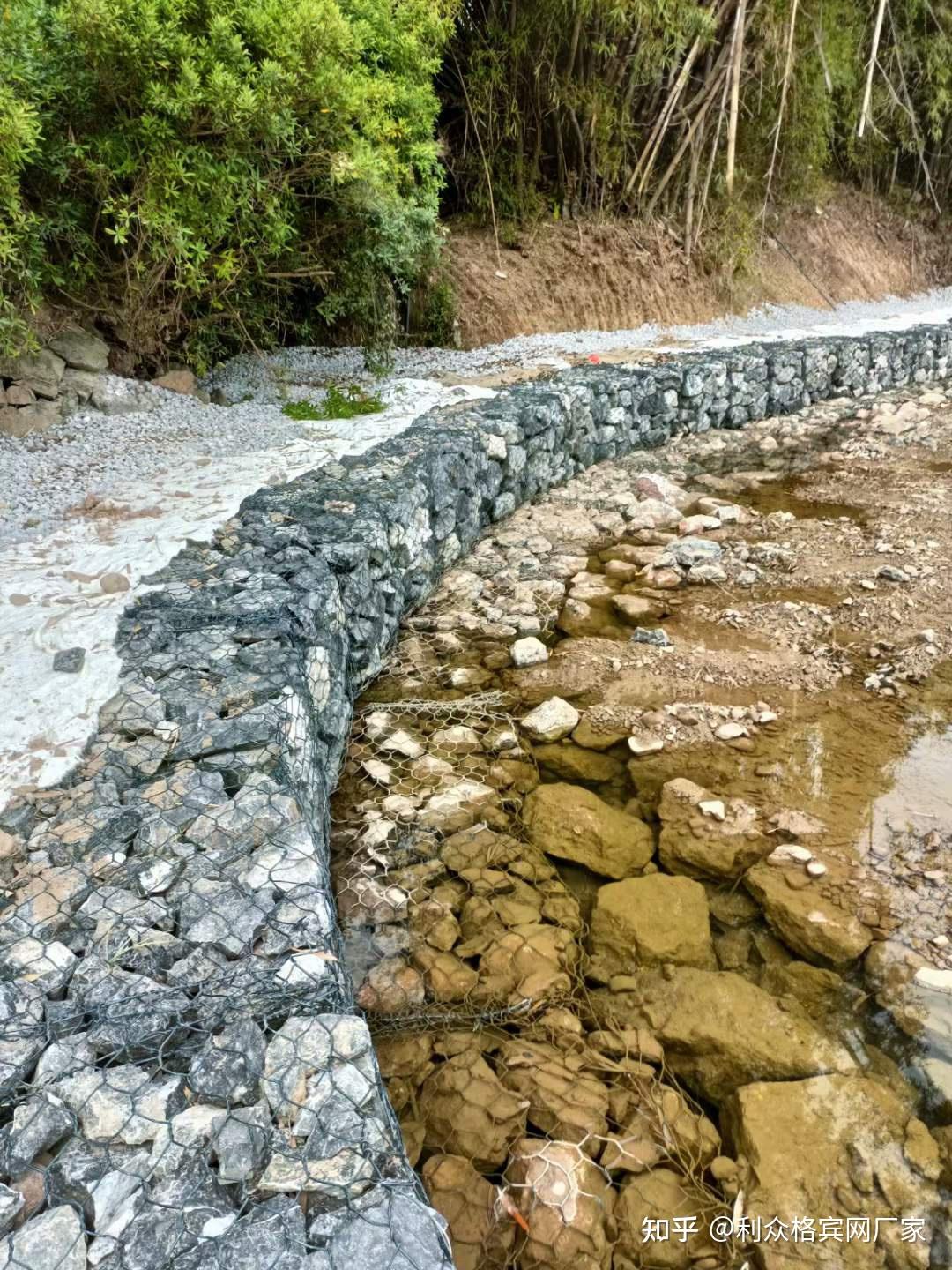 生态河道堤坝护坡石笼网施工方法